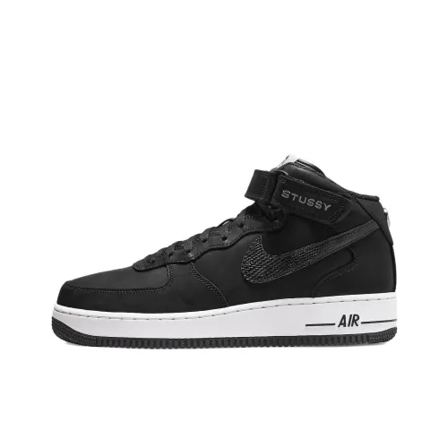 Nike Air Force 1 Mid Stussy Black White