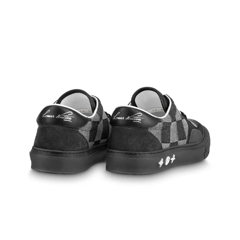LOUIS VUITTON Ollie Sneakers 'Black Plaid Mesh'-3