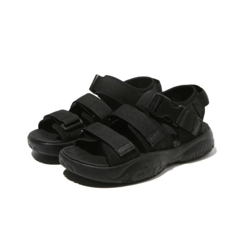FILA Tapered Sandals 2 Beach Sandals Unisex Black Korean Style-2