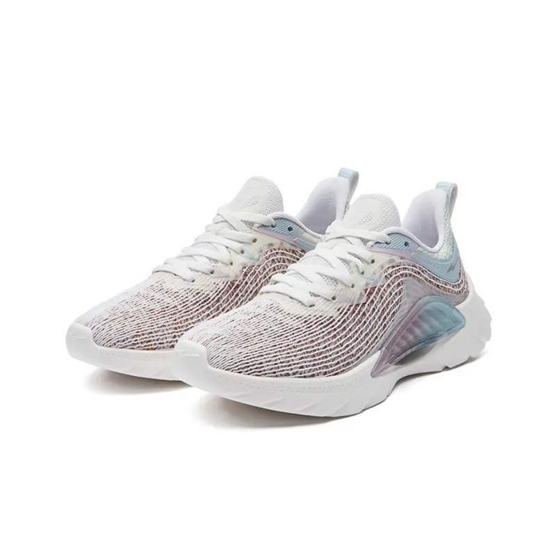 Erke Cushioning Anti Slip Wear Resistant Breathability Low Top Casual Running Shoes Women's Haze Blue-2