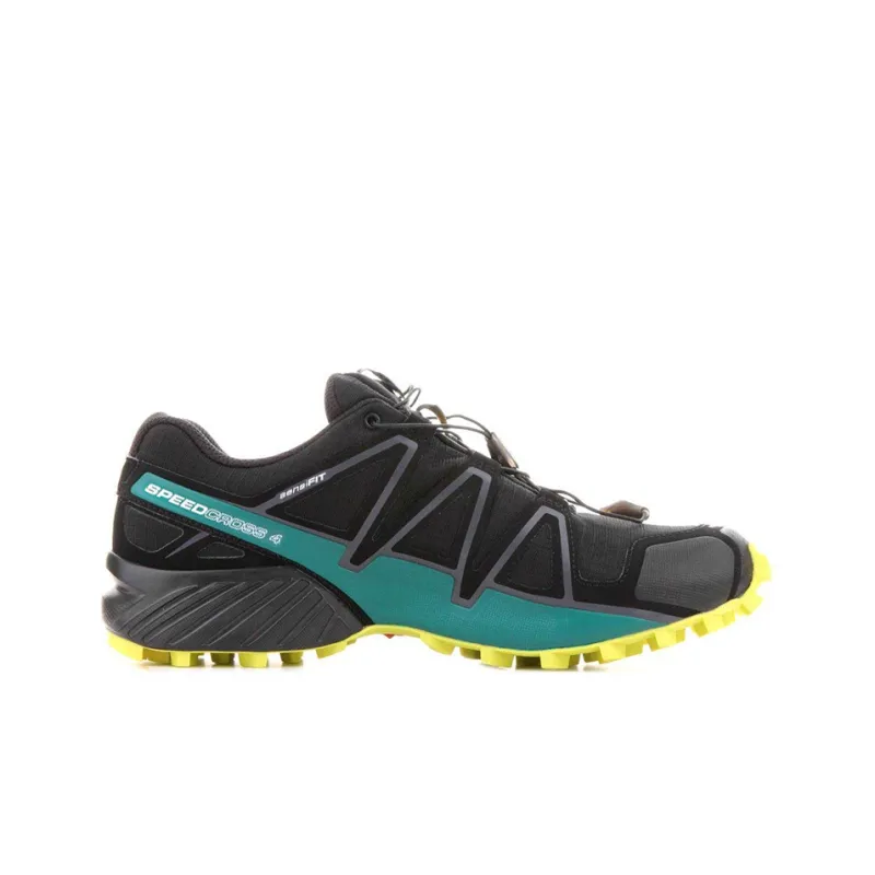SALOMON Speedcross 4 Abrasion Resistant Low Top Trekking Shoes Men's Black Yellow-1
