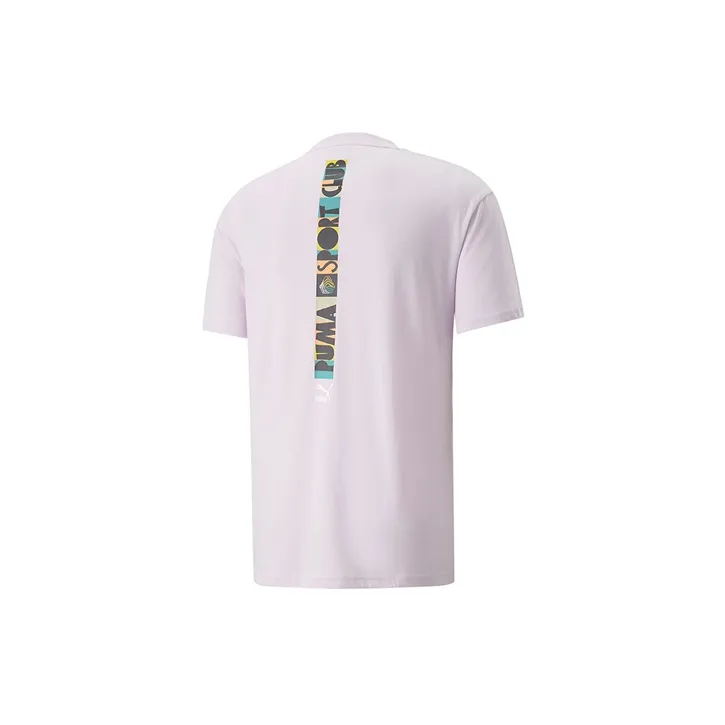 PUMA Set in Sleeve T Shirt Men's Light Purple-1