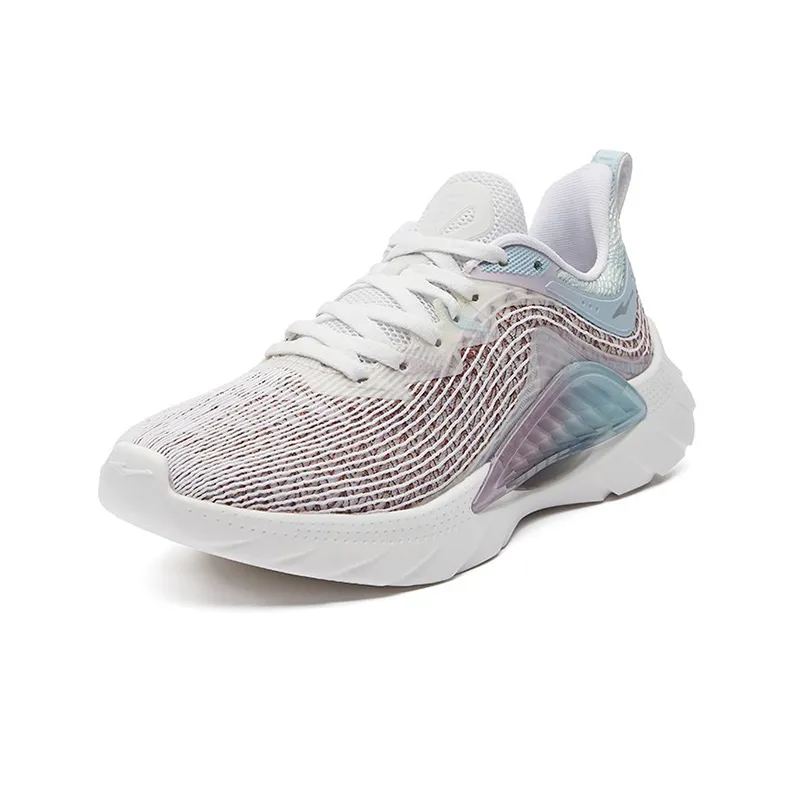 Erke Cushioning Anti Slip Wear Resistant Breathability Low Top Casual Running Shoes Women's Haze Blue-1
