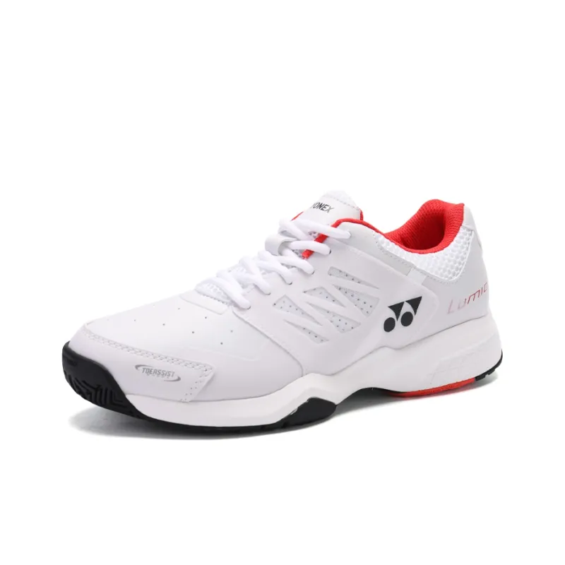 YONEX Tennis Shoes Unisex Low Top White Red-1