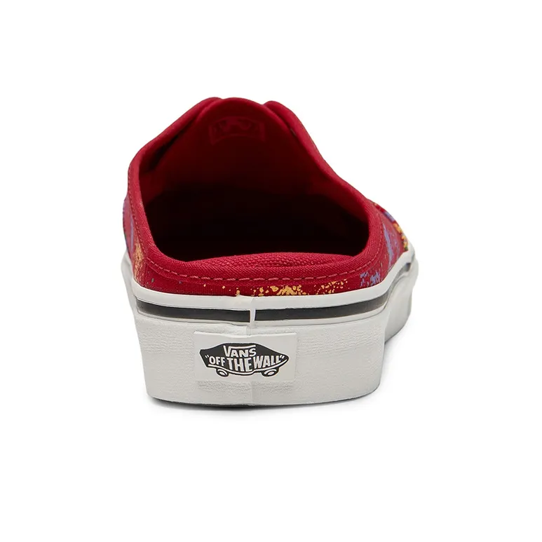 Vans Authentic Breathable Wear resistant Non Slip Low Tops Casual Skateboarding Shoes Unisex Red-3