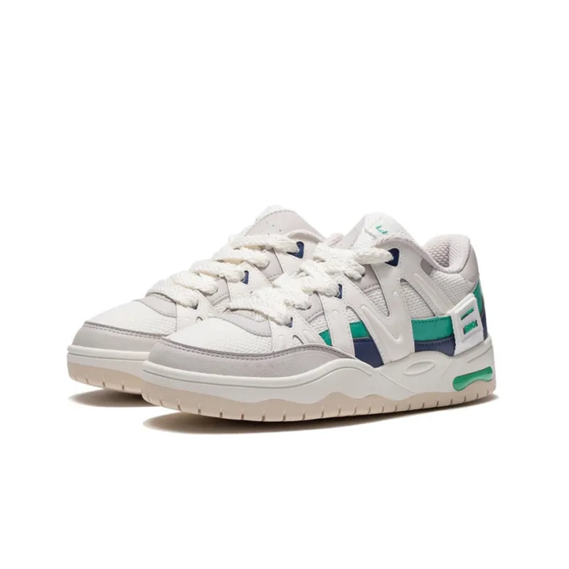 LiNing Yufeng Cushioning Anti Slip Wear Resistant Breathability Low Top Casual Shoes Women's White Gray-2