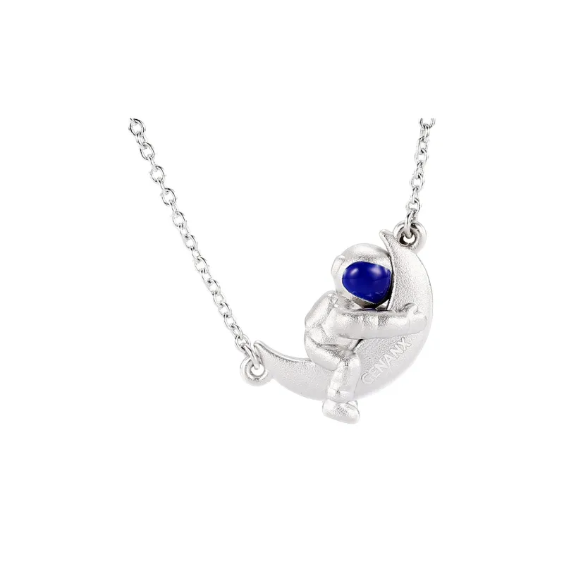 GENANX Necklaces Unisex Silvery White-1