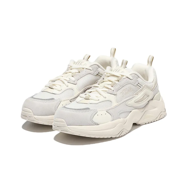 FILA Rayflide Cushioning, Slip Resistant, And Abrasion Resistant Low Top Casual Shoes Unisex White Gray Korean Style-2