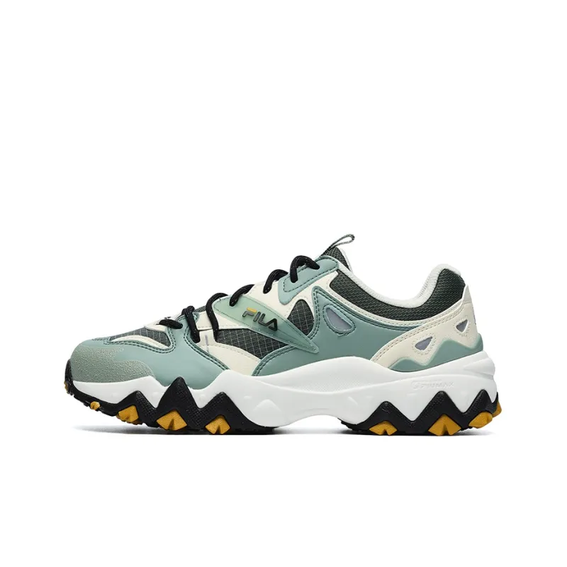 FILA Oakmont 2 2 Euro Man 2 Cushioning Anti-Slip And Wear-Resistant Low-Top Casual Shoes Men's Green Ecru-0