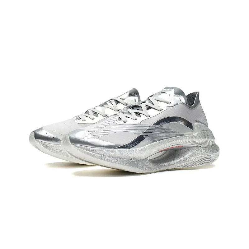 LiNing Jueying Cushioning Anti Slip Wear Resistant Breathability Low Top Running Shoes Men's Silver-2