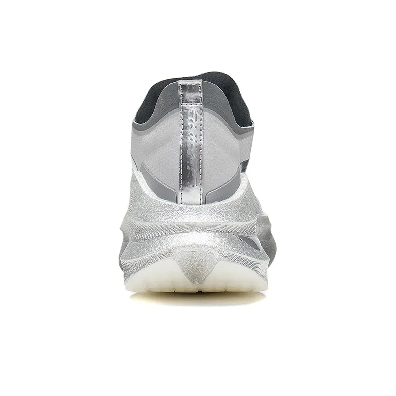 LiNing Jueying Cushioning Anti Slip Wear Resistant Breathability Low Top Running Shoes Men's Silver-5