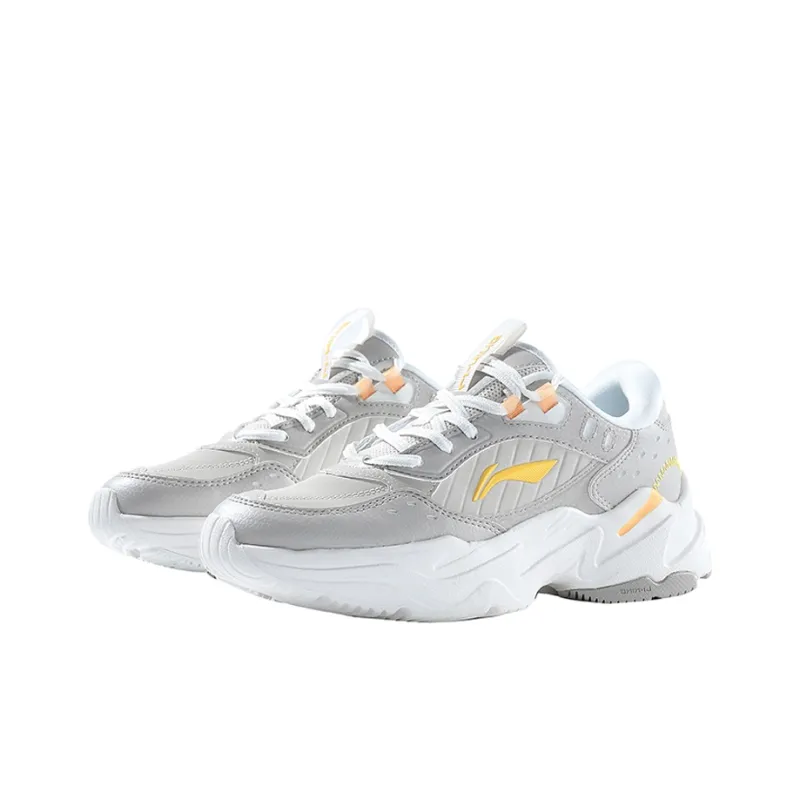 LiNing Cushioning Rebound Low Top Running Shoes Women's Mist Gray-2