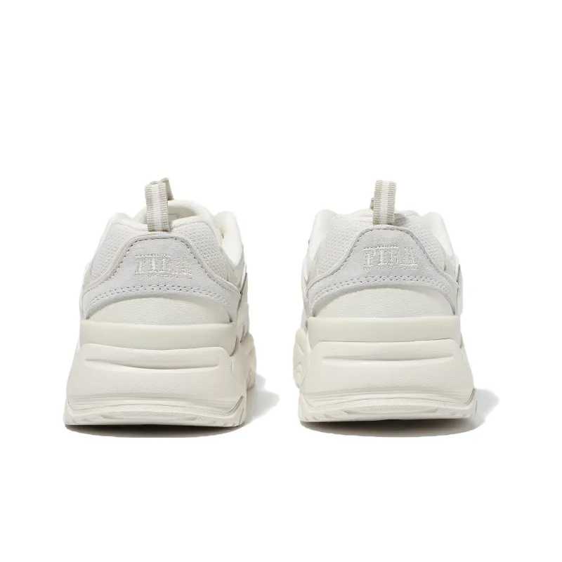 FILA Rayflide Cushioning, Slip Resistant, And Abrasion Resistant Low Top Casual Shoes Unisex White Gray Korean Style-3