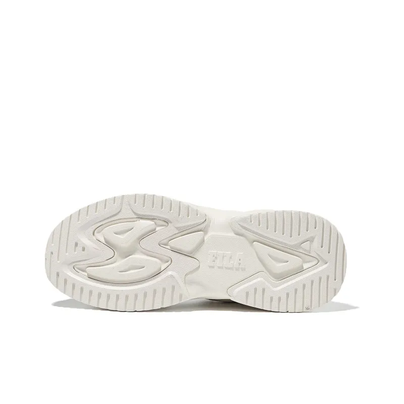 FILA Rayflide Cushioning, Slip Resistant, And Abrasion Resistant Low Top Casual Shoes Unisex White Gray Korean Style-4