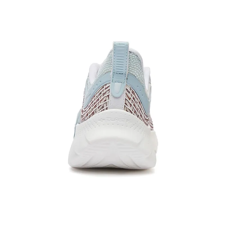 Erke Cushioning Anti Slip Wear Resistant Breathability Low Top Casual Running Shoes Women's Haze Blue-4