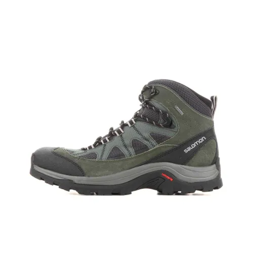 SALOMON X Ward Hiking / Trekking Shoes Men High-Top Gray/Green