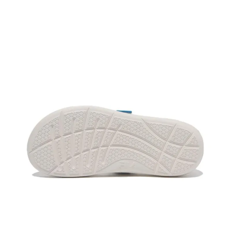 FILA Fong Sandals One Strap Sandals Unisex Beige White Blue Korean Style-4