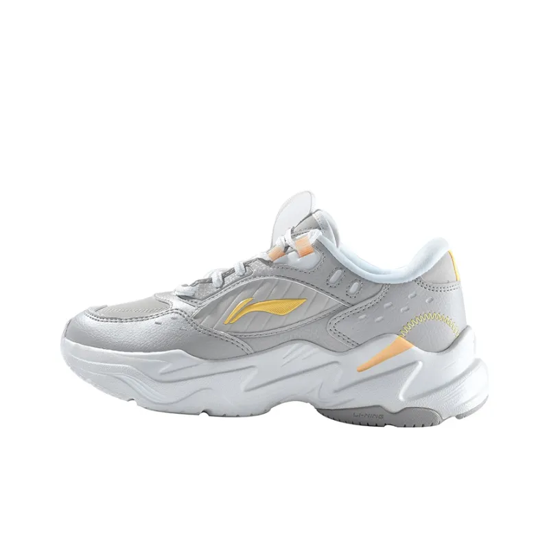 LiNing Cushioning Rebound Low Top Running Shoes Women's Mist Gray-0