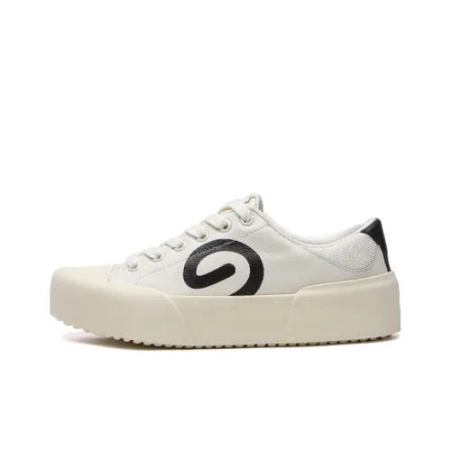 EVERAU Skateboard Shoes Women's Low-Top White/Black