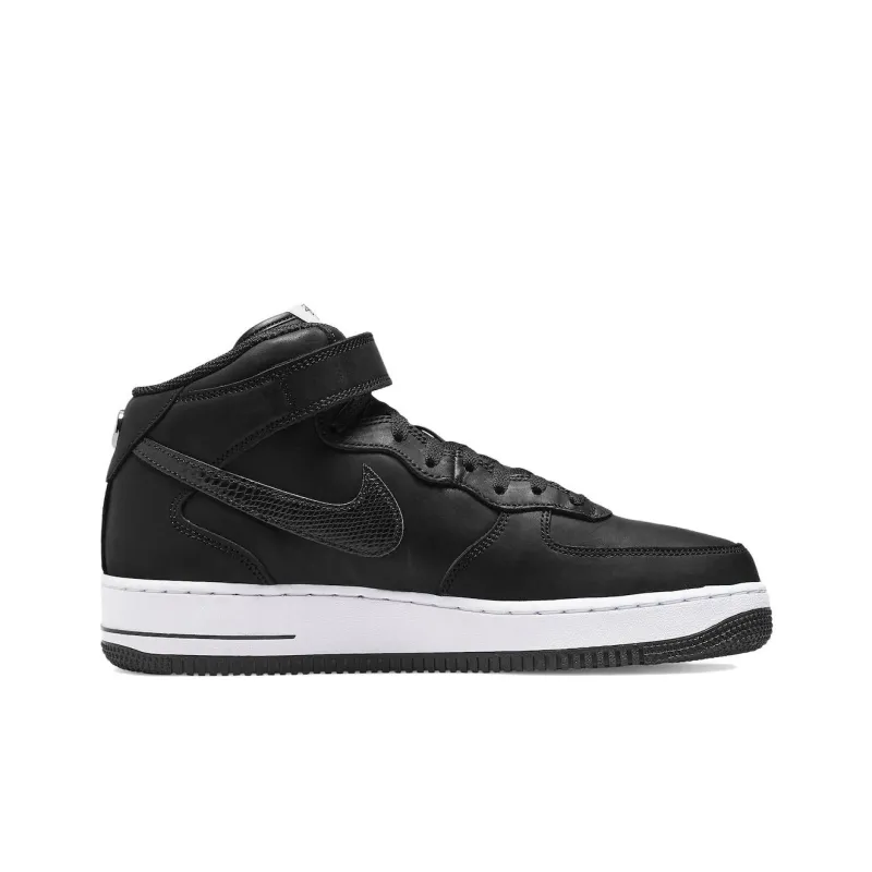 Nike Air Force 1 Mid Stussy Black White-1