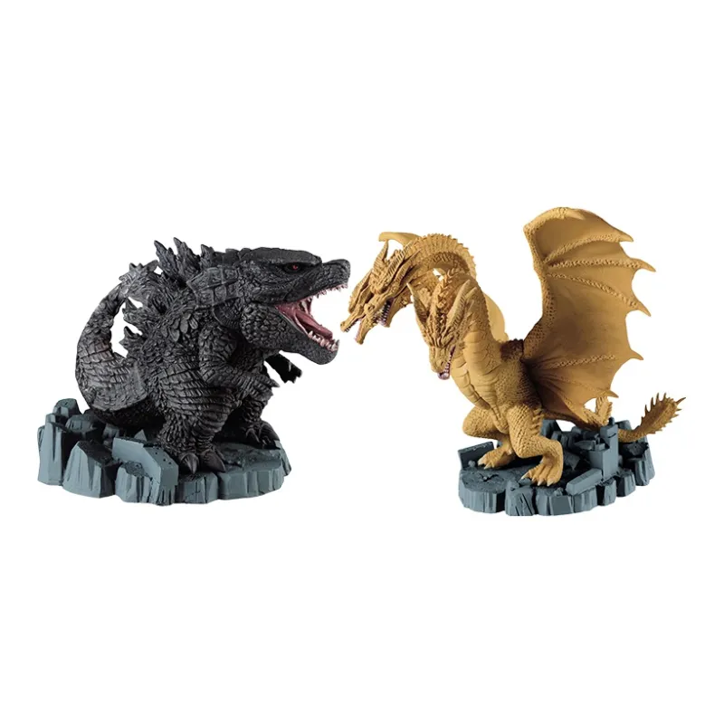 BANPRESTO Godzilla Glass Factory 2019 King Of Monsters+King Ghidorah Set Bonus Gift Scale Figures-0