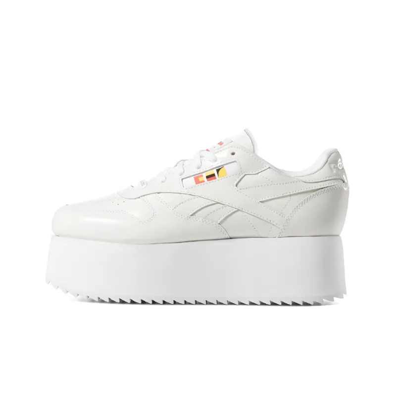 Reebok Gigi Hadid X Reebok Classic Leather Triple Thick Sole Casual Skateboarding Shoes White Women's-0