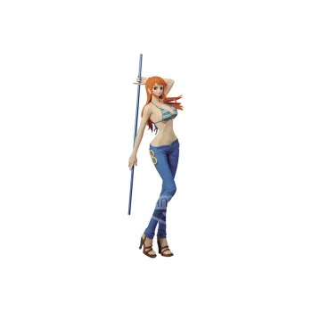 BANPRESTO Nami Glass Factory One Piece One Piece Shimmery Sparkling Charm Weather Rod Model A 24cm Bonus Gifts