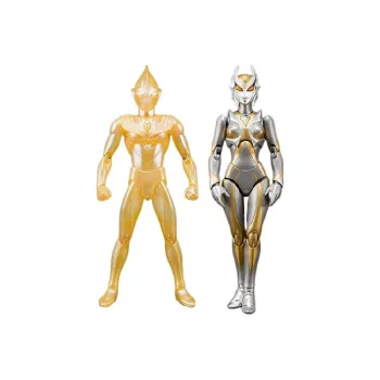 BANDAI Ultraman Tiga Soul Limited Ultra Act Final Battle, Sparkling Digimon & Camilla, Set 16cm Action Figures