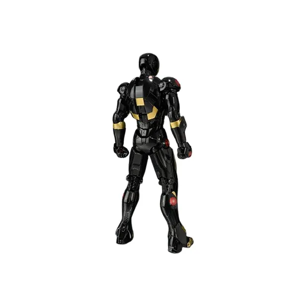 BANDAI Iron Man Bandai S.H.Figures Marvel Age Of Heroes Exhibition Black Gold 15.5cm Scale Figures-1