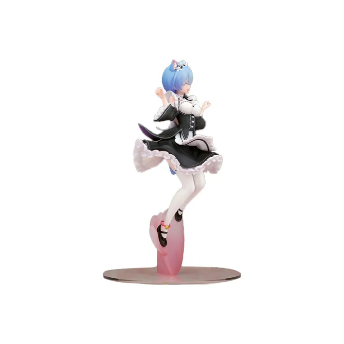 MegaHouse Rem Zero − Starting Life In Another World Rem Cat Eared Maiden 24cm Scale Figures-1