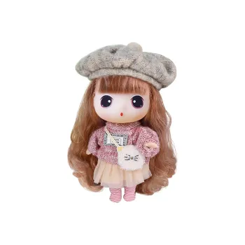 Ddung Winter Camellia Fur Knit Hat Style Outfit Change Doll 18cm Ball Jointed Dolls