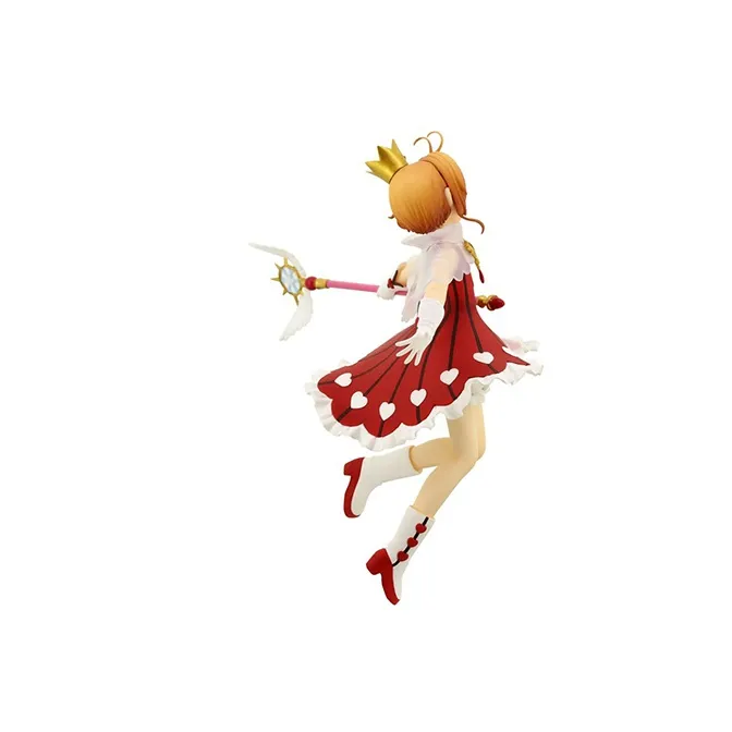 FURYU Sakura Kinomoto Cardcaptor Sakura, Transparent Card Edition, Sakura, Includes Base, 19cm Bonus Gifts-2