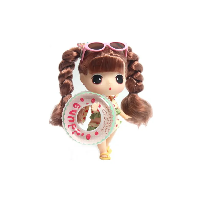 Ddung Winter Camellia Swimsuit Doll Strawberry Polka Dot Swimwear Swim Ring Hazy Doll 18cm Ball Jointed Dolls-1