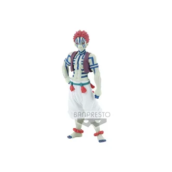 BANPRESTO Akaza Glass Factory Demon Slayer: Kimetsu No Yaiba Moonlit Three Battle Demon Bonus Gift Scale Figures 17cm