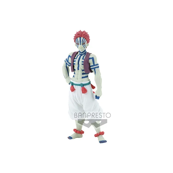 BANPRESTO Akaza Glass Factory Demon Slayer: Kimetsu No Yaiba Moonlit Three Battle Demon Bonus Gift Scale Figures 17cm-0