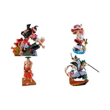 MegaHouse One Piece Character Egg Box One Piece Log Box  The Land Of Wa Chapter Full Box 4 Pack Bonus Gifts 8.5cm