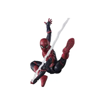 BANDAI Spider Man S.h.f Marvel Hero Expedition Upgraded Battle Armor Black Red Battle Armor Scale Figures