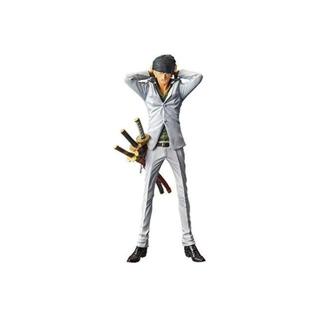 BANPRESTO Roronoa Zoro Glass Factory King Of Artist One Piece Roroya Zoro White Ver. Scale Figures 26cm-1