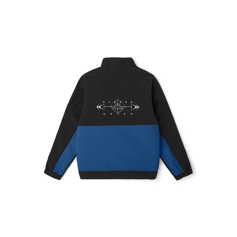 Kappa Letter Colorblock Hooded Puffer Jacket Unisex-1