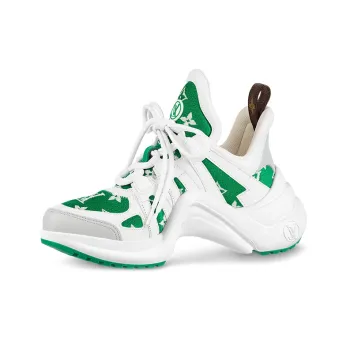 LOUIS VUITTON Lv Archlight Sneakers 'White With Green Monogram' Women's