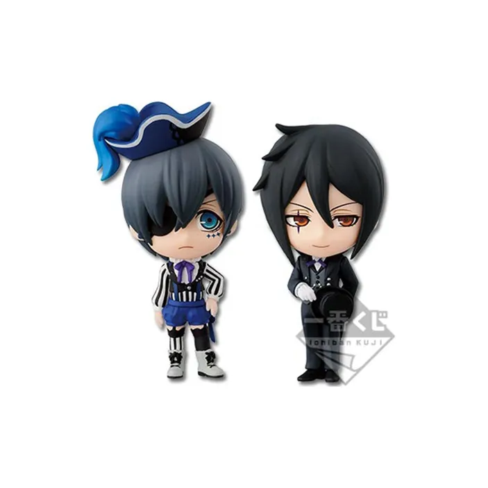 BANPRESTO Ichiban Kuji, Black Butler, The Circus Book B Reward, Sebastian And Charles Chibi Figures-0