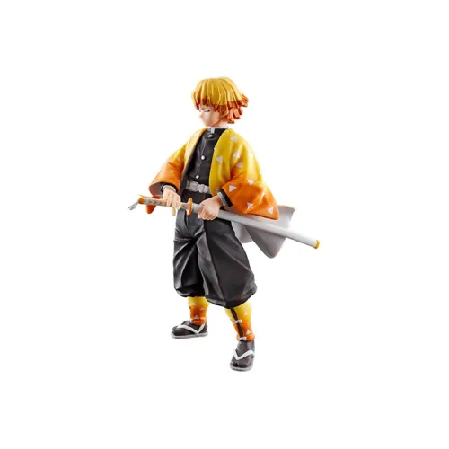 BANPRESTO Zenitsu Agatsuma Glass Factory Demon Slayer  Kimetsu No Yaiba Drawing Sword Pose Bonus Gift Scale Figures