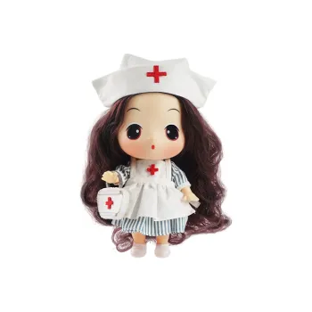Ddung Winter Camellia Cute Nurse Doll Around 18cm Ball Jointed Dolls
