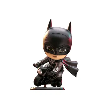 Hot Toys Batman Cosbaby 2022 Movie & Batcycle Set Chibi Figures 12.5cm