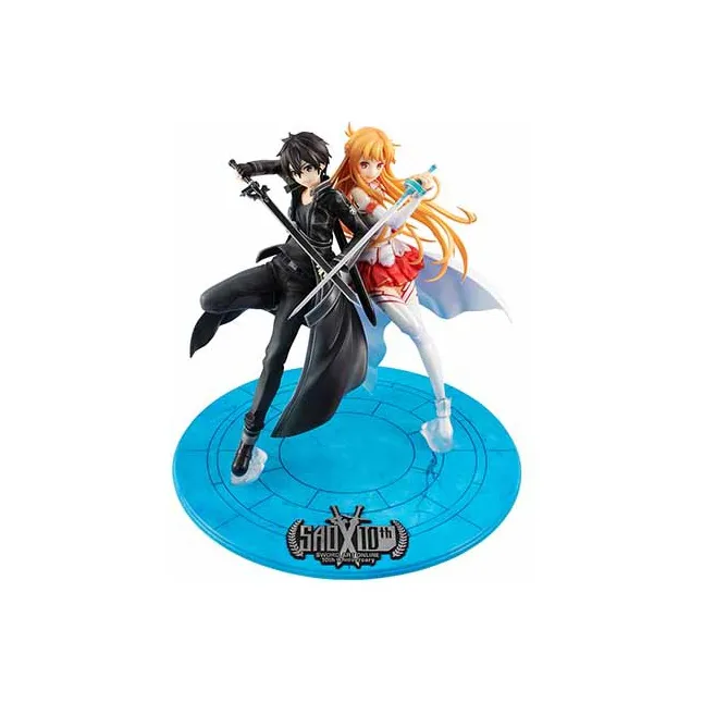 MegaHouse Sword Art Online 10th Anniversary Lucrea Kirito And Asuna Action Figure Black & White-1