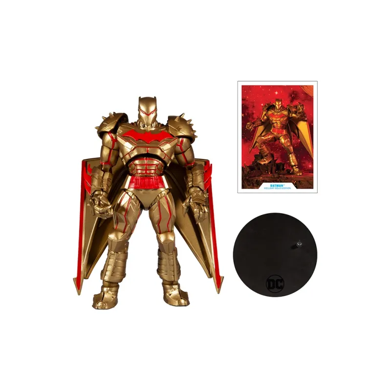 McFARLANE Batman DC Comic Doll Figure Heavy Armor Gold Limited Scale Figure Bonus Gifts-1
