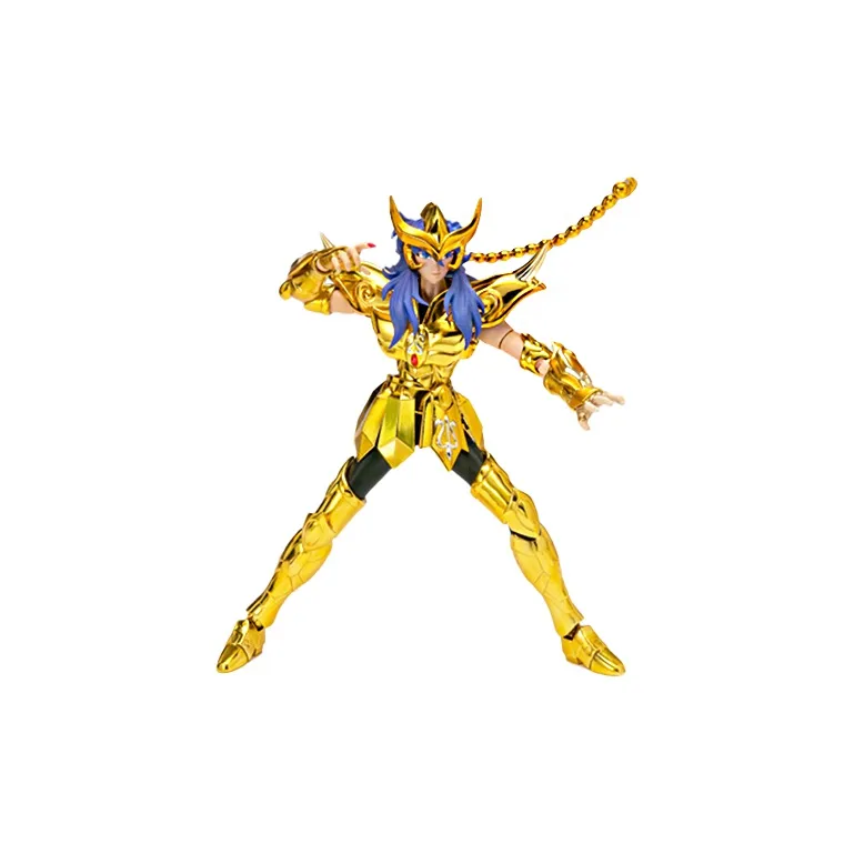 BANDAI Milo Bandai Saint Seiya Mythology Saint Seiya Scorpio First Edition Bonus Action Figure Gold Scale Figures 18cm-1