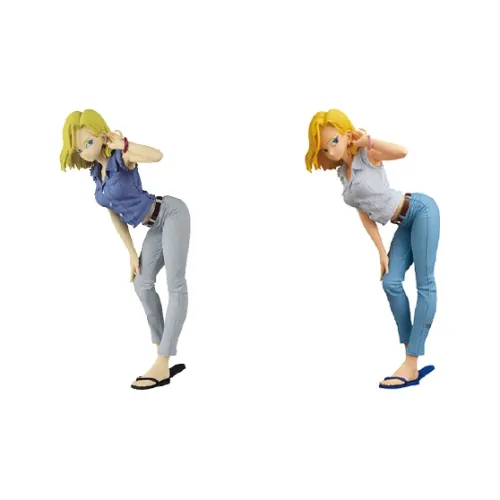 BANPRESTO Android 18 Glasses Factory Glitter & Glamours Dragon Ball Blue Dress Bonus Gifts 21cm