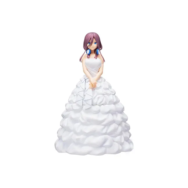 SEGA Miku Nakano The Quintessential Quintuplets Wedding Dress Figure Bonus Gifts 22cm-1