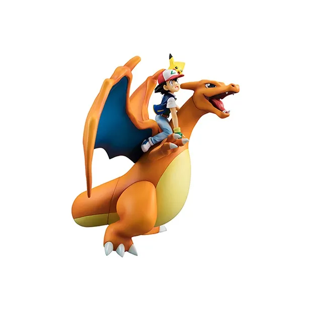 MegaHouse Pikachu G.e.m Pokémon Charizard && Ash Toy Scale Figures-2
